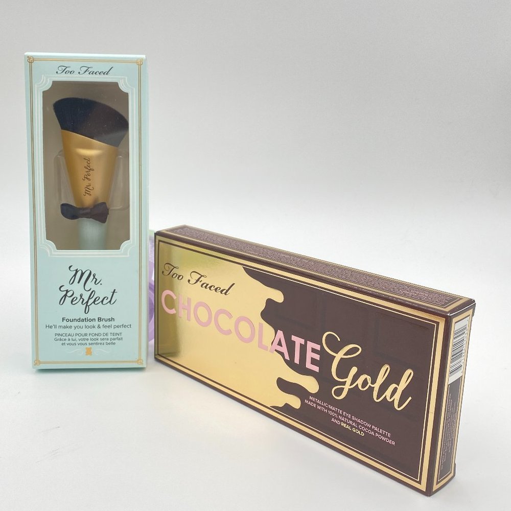 Brand new Too Faced foundation brush & eyeshadow.